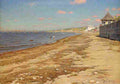 krou Beach with Bathing Art A4 Photo Print