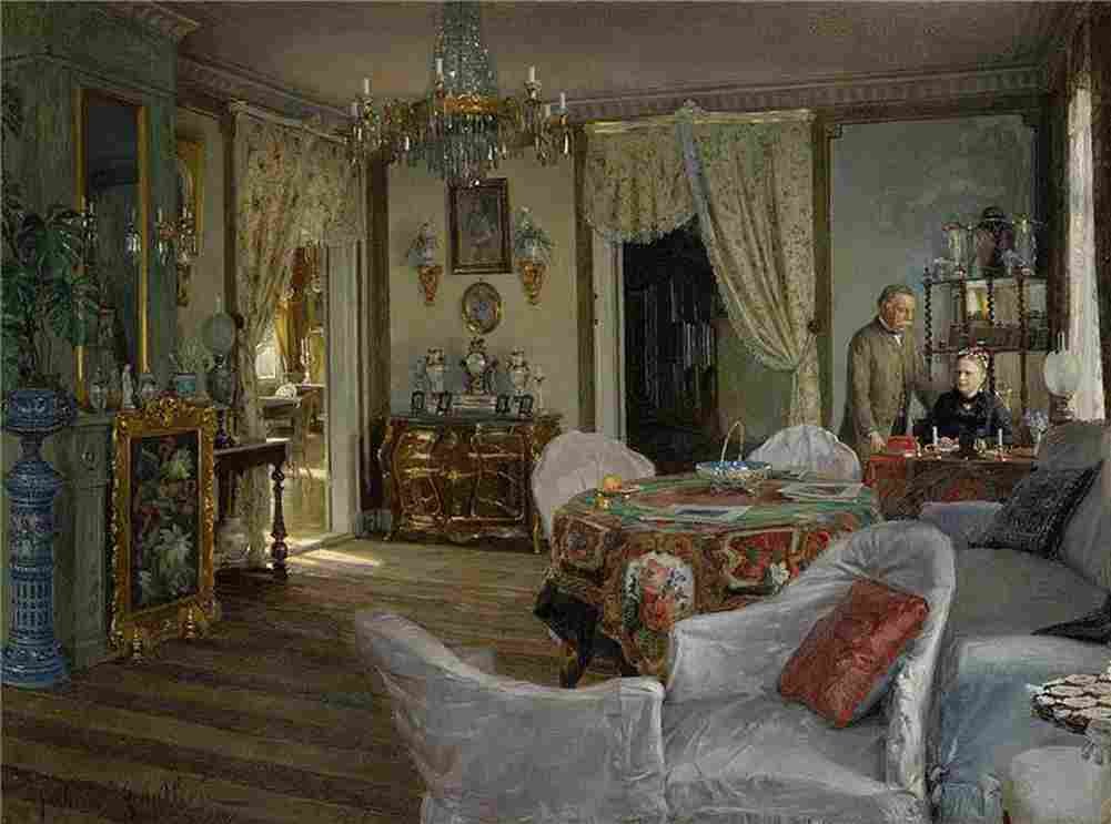 krou Salon Minna and Carl Fredrik von Malmborg Art A4 Photo Print