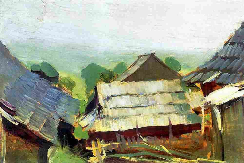 krz Views from Istebna Farm Art A4 Photo Print