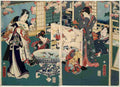 kunichika Scene in a Villa Art A4 Photo Print