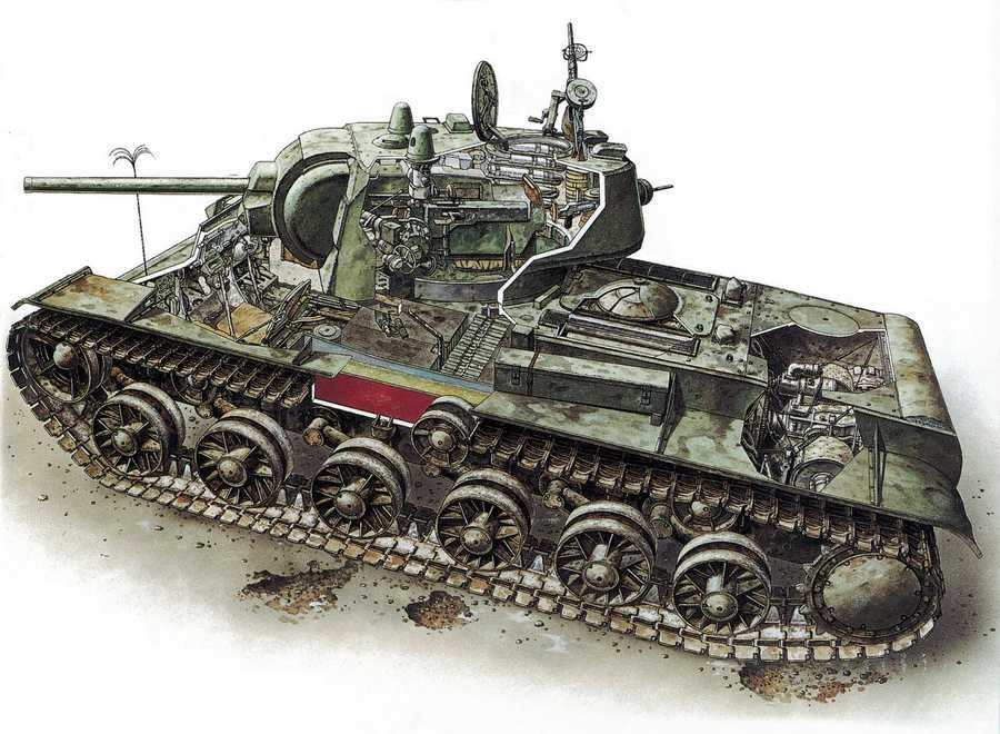 kv 1 cutaway A4 Photo Print