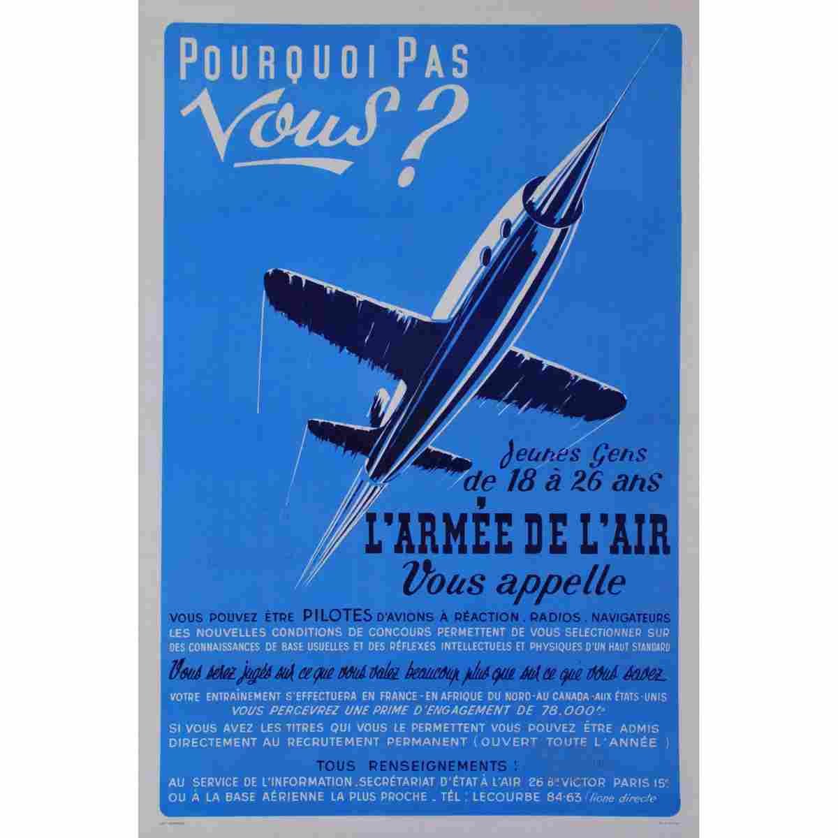 l armee de l air vous appelle vers 1950 2 Advert A4 Photo Print