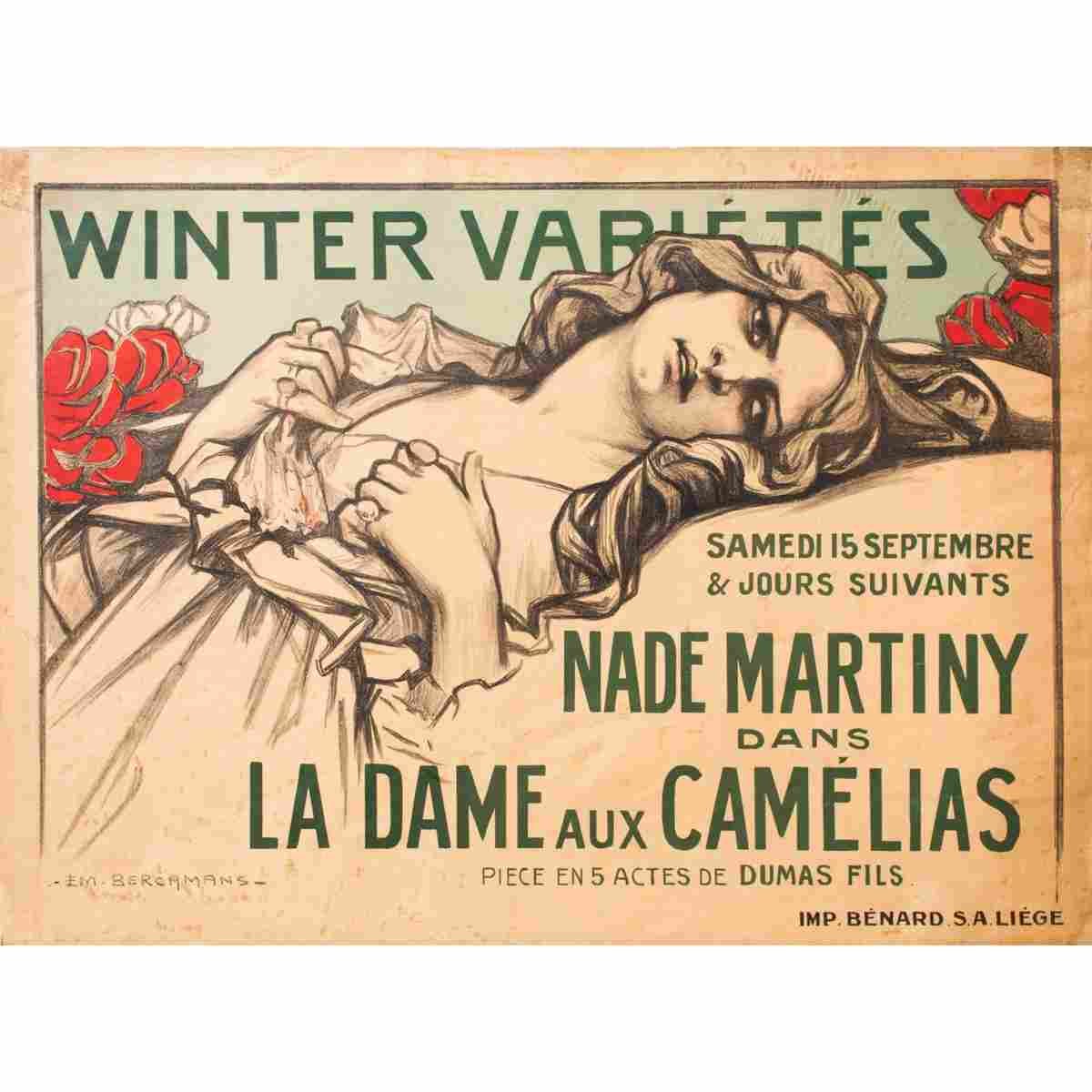 la dame aux camelias emile berchmans 1900 2 Advert A4 Photo Print