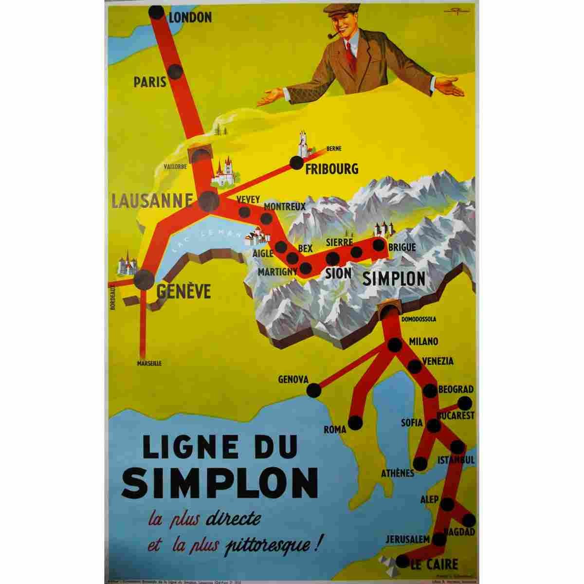 la ligne du simplon walther spinner 1953 2 Advert A4 Photo Print