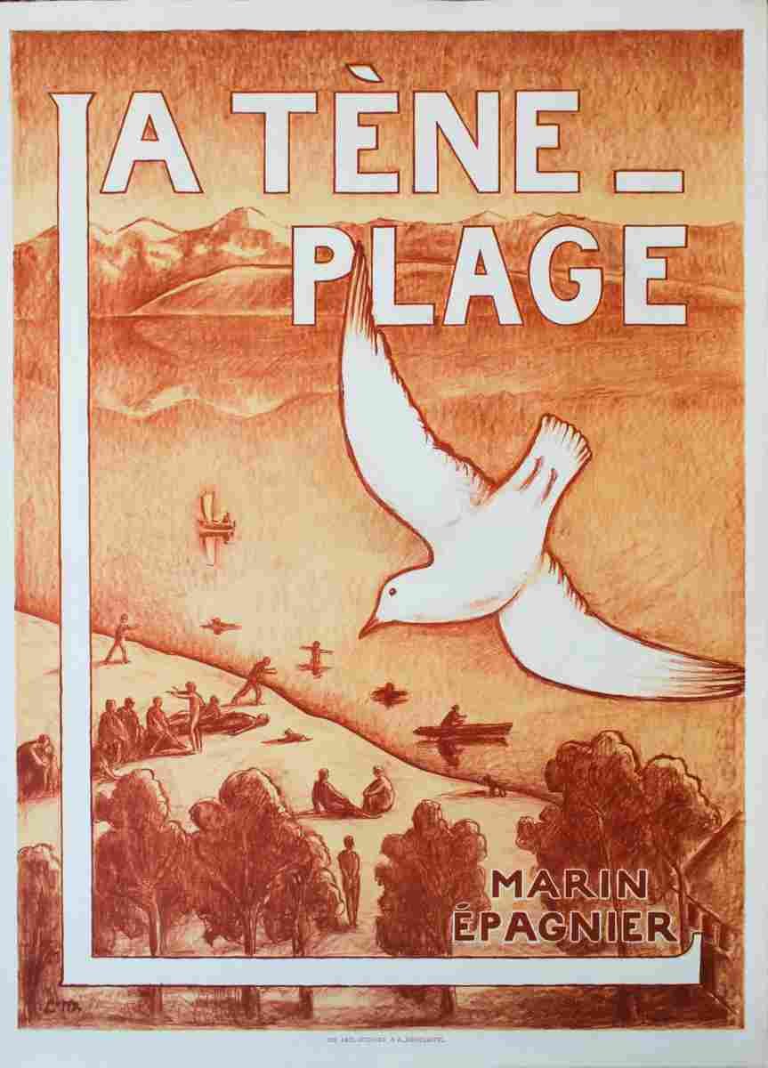 la tene plage louis de meuron 1931 4 Advert A4 Photo Print