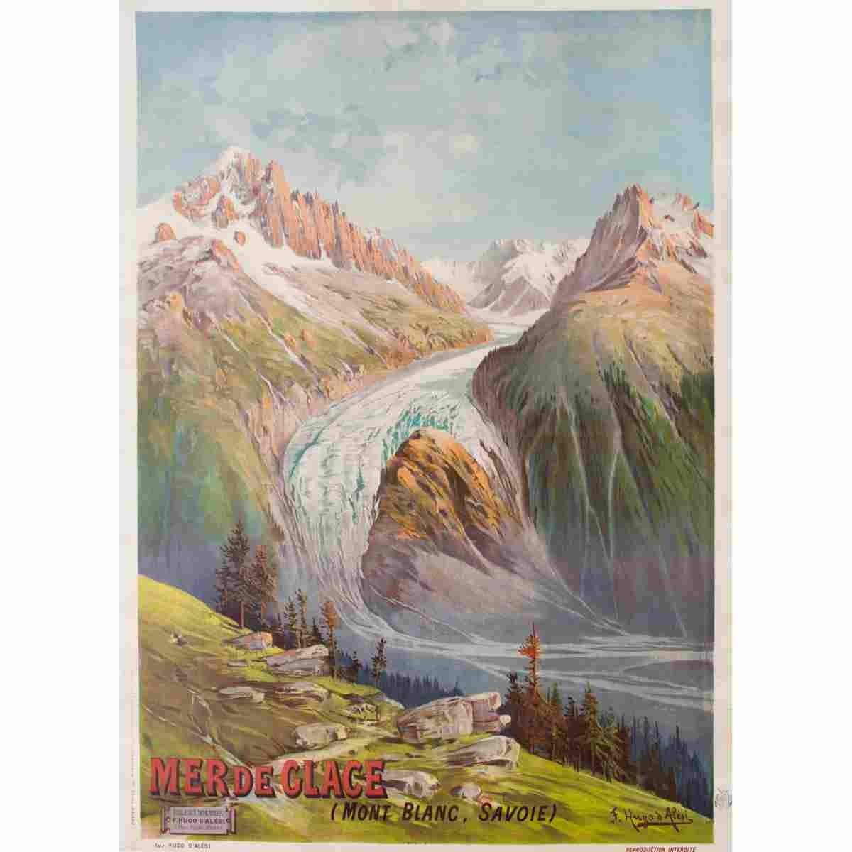 lac leman francois hugo d alesi 1895 3 Advert A4 Photo Print