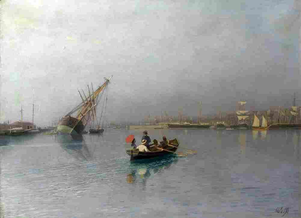 lagorio harbor scene Art A4 Photo Print