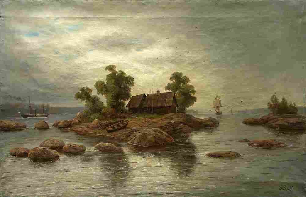 lagorio house on an island Art A4 Photo Print