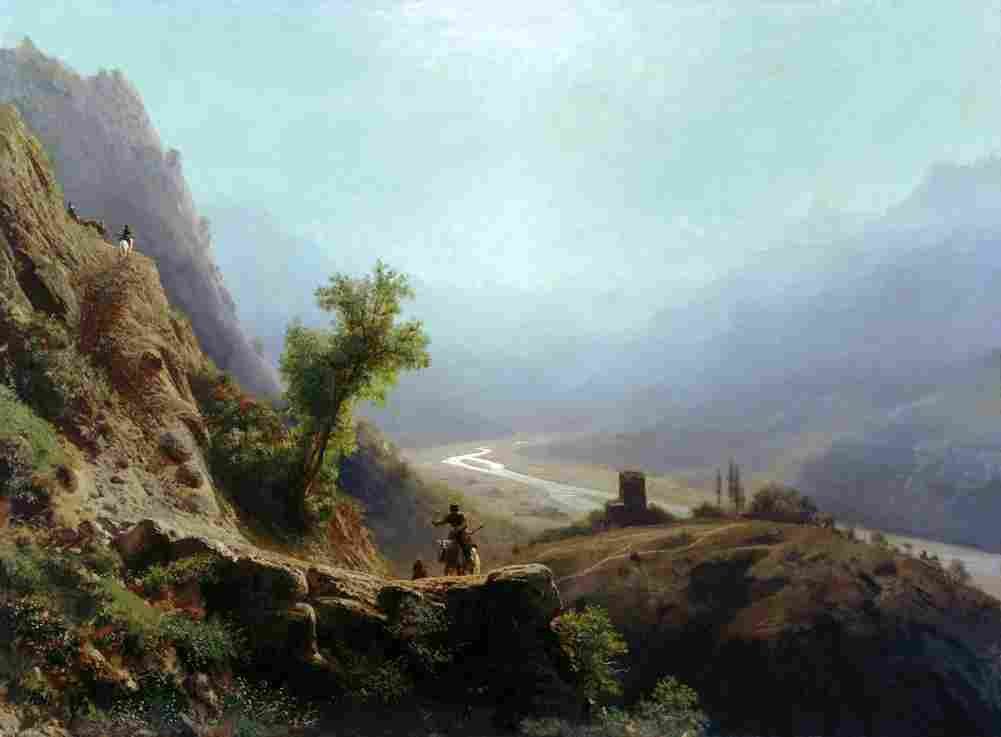 lagorio in the caucasus mountains Art A4 Photo Print