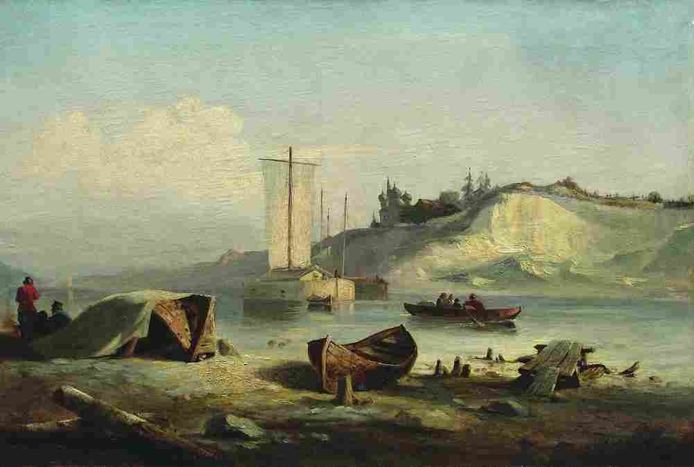 lagorio landscape with river Art A4 Photo Print