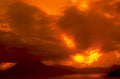 lake atitlan sunset 1980s 1990s A4 Photo Print