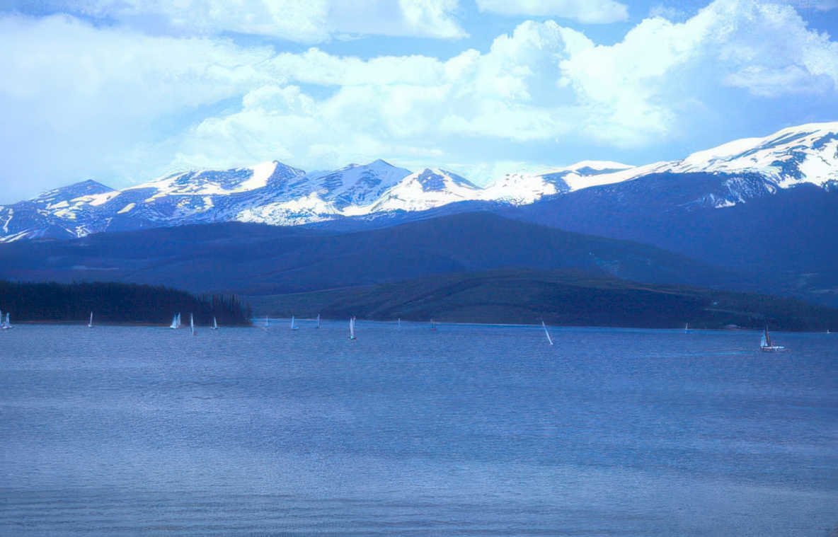 lake dillon sailing Vintage A4 Photo Print