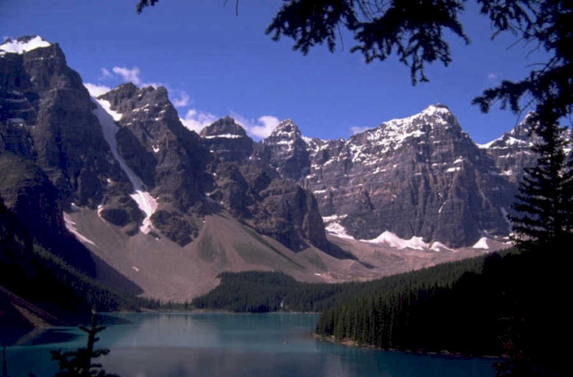 lake louise mountains 1980s 1990s A4 Photo Print