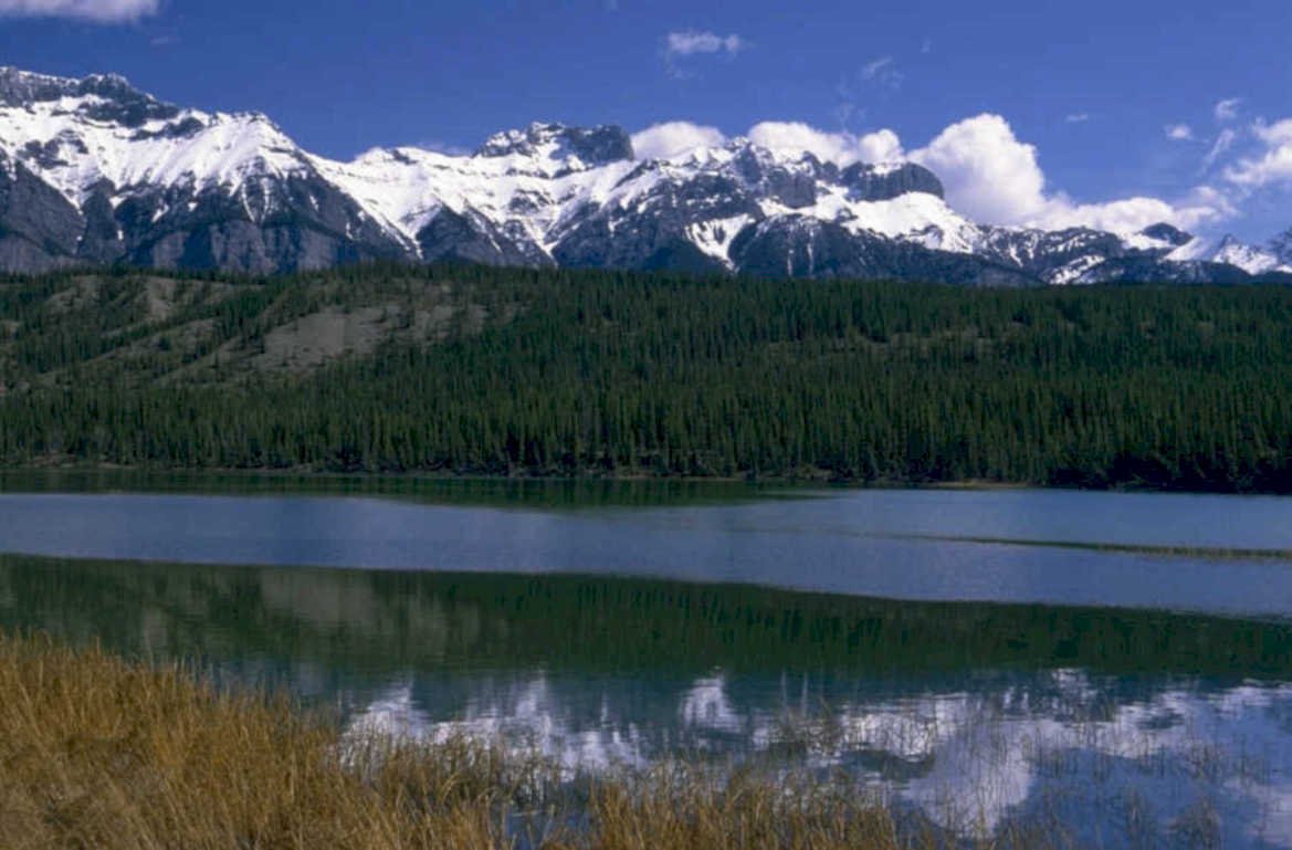 lake moraine mountains 1980s 1990s A4 Photo Print
