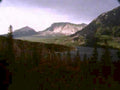 lake mountains autumn1980s 1990s A4 Photo Print