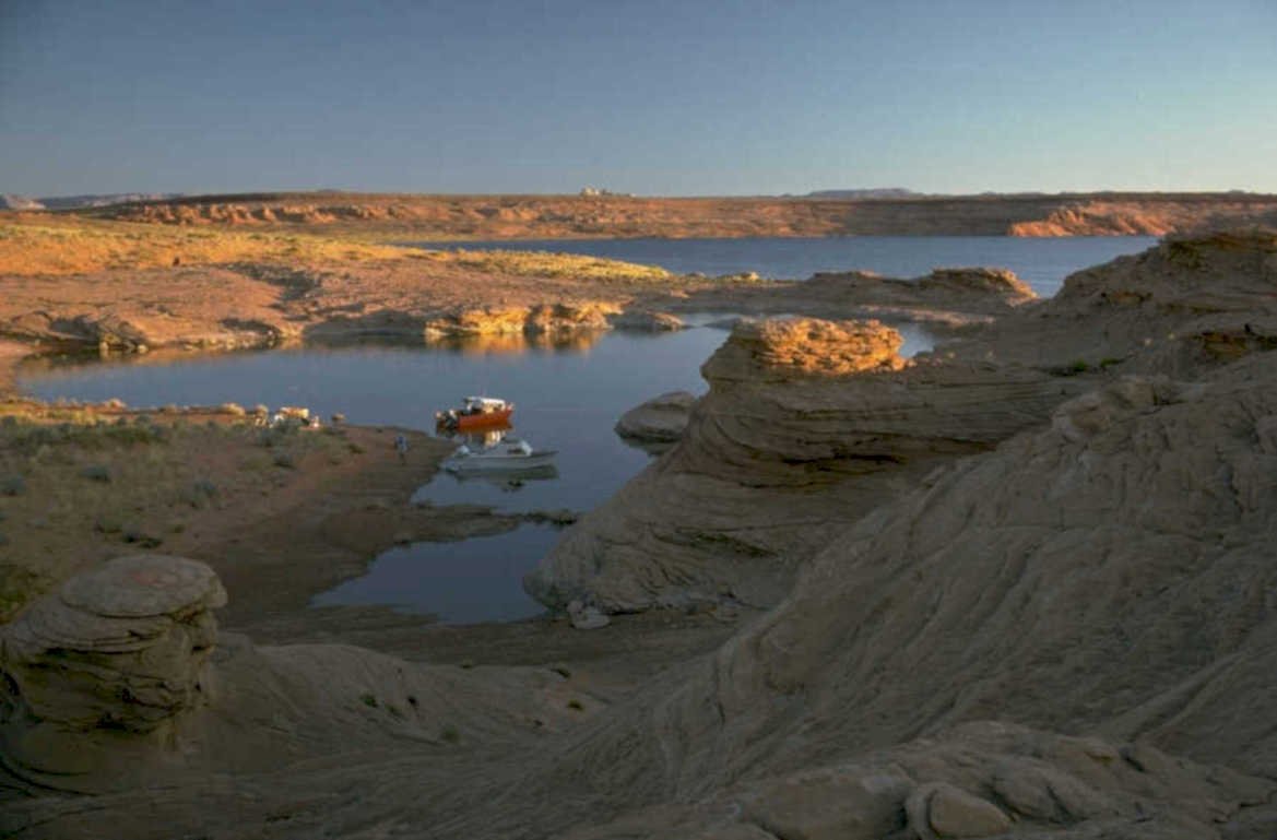 lake powell boat 1980s 1990s A4 Photo Print