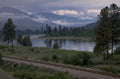 lake reflection montana 1980s 1990s A4 Photo Print