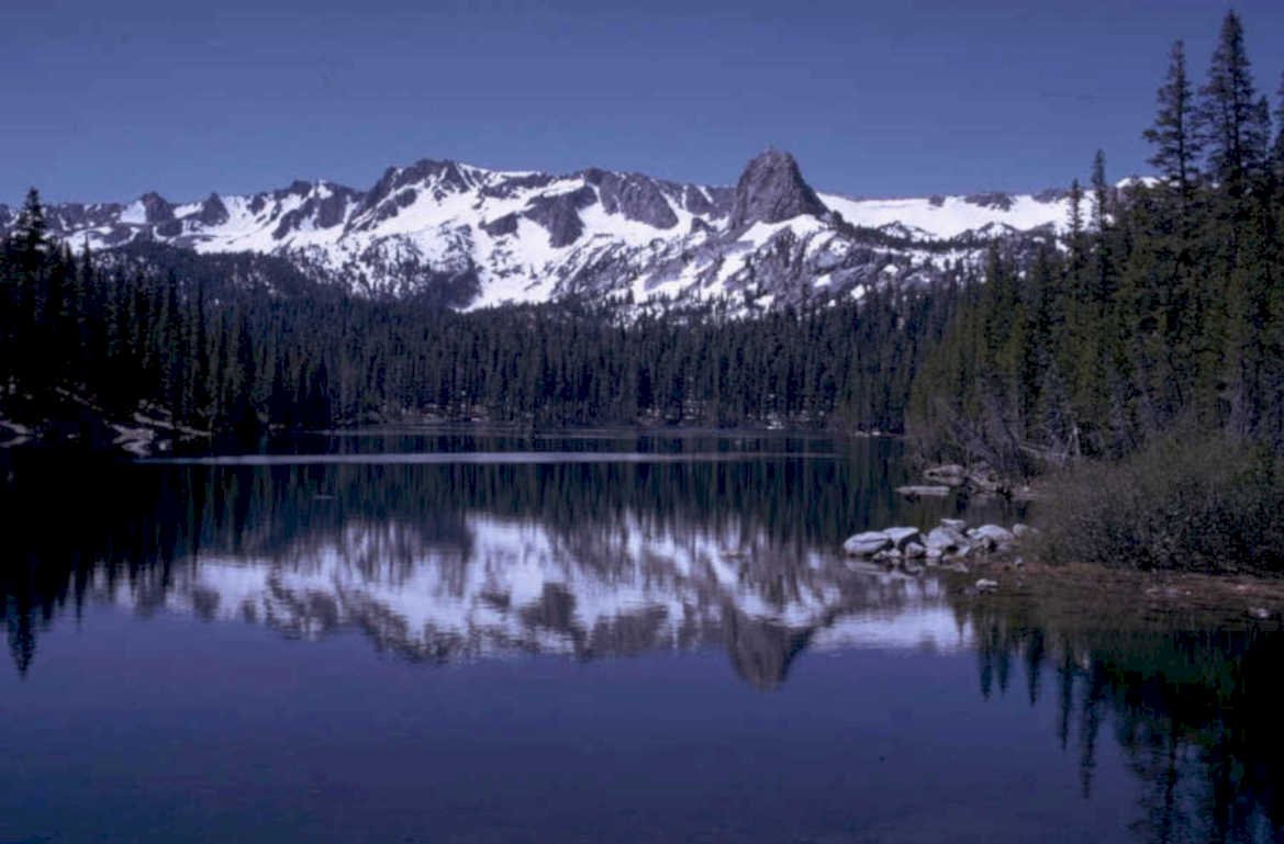 lake reflection mountains 1980s 1990s A4 Photo Print