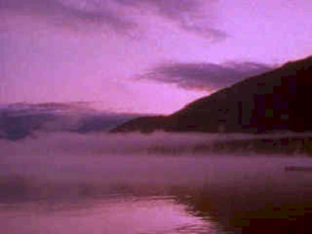 lake reflection pinkdusk1980s 1990s A4 Photo Print