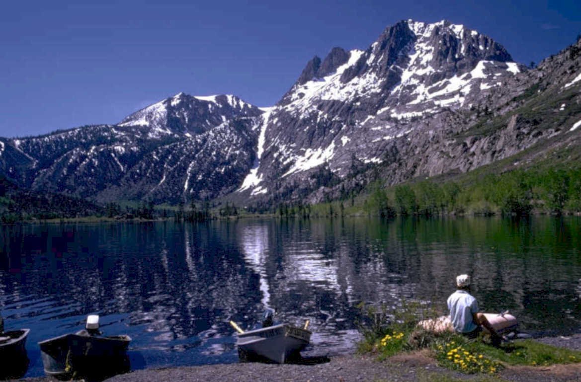 lake sabrina reflection 1980s 1990s A4 Photo Print