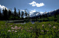 lake serene mountains 1980s 1990s A4 Photo Print