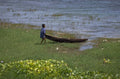 lake shore canoe 1980s 1990s A4 Photo Print