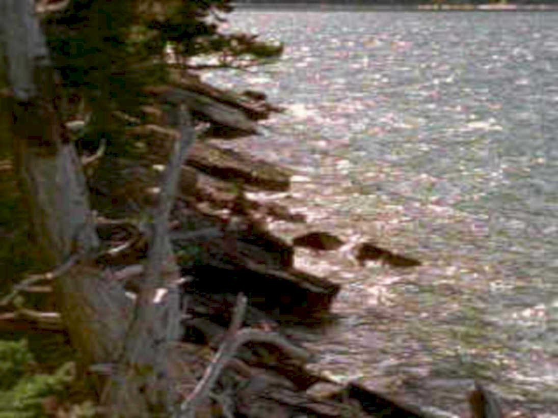 lake shoreline rocks1980s 1990s A4 Photo Print