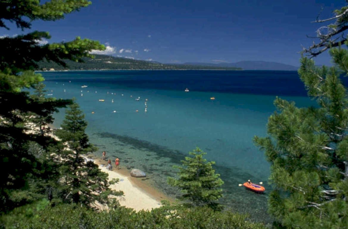 lake tahoe beach 2 1980s 1990s A4 Photo Print