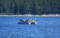 lake tahoe pontoon Vintage A4 Photo Print
