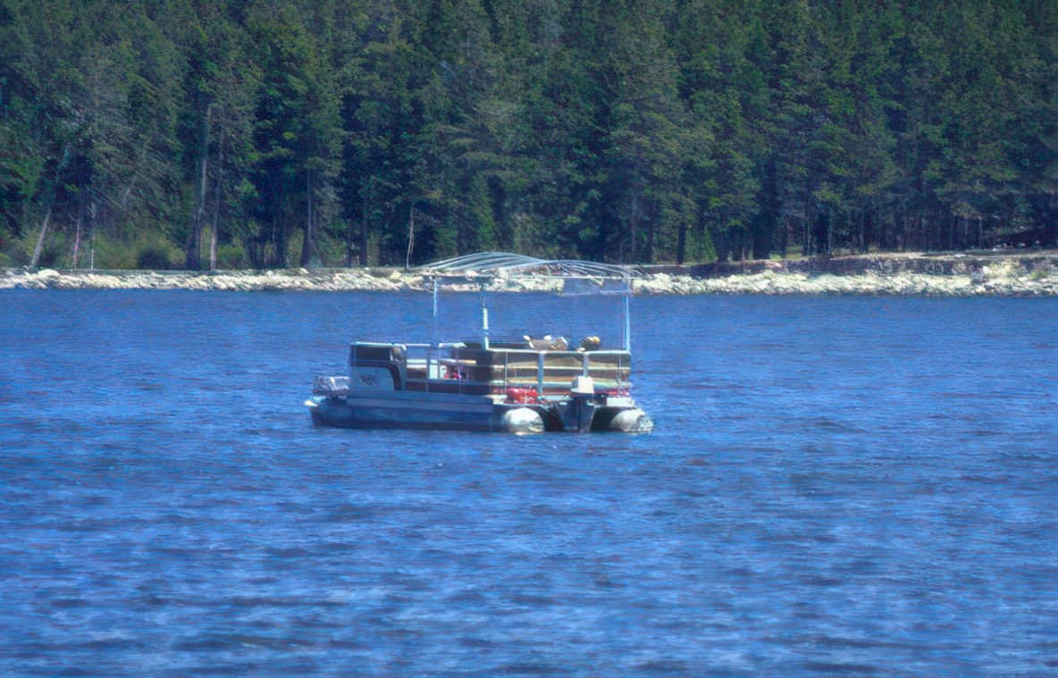 lake tahoe pontoon Vintage A4 Photo Print