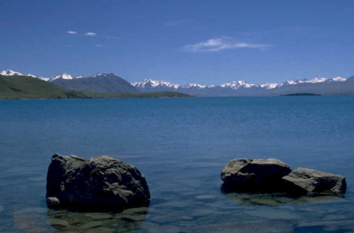 lake tekapo rocks 1980s 1990s A4 Photo Print