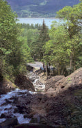 lake vista waterfall Vintage A4 Photo Print