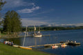 lake yacht mountains 1980s 1990s A4 Photo Print