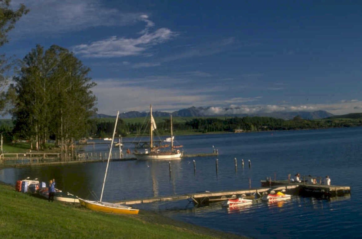 lake yacht mountains 1980s 1990s A4 Photo Print