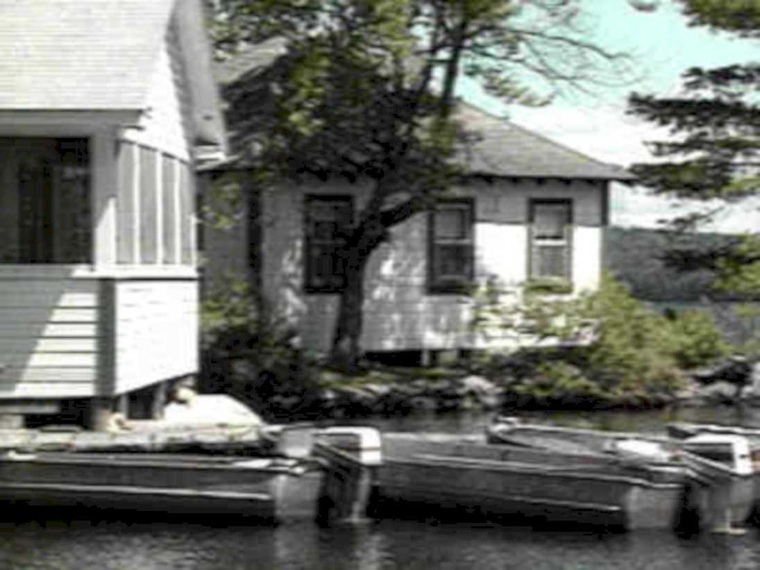 lakeside cabin boats1980s 1990s A4 Photo Print
