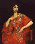 lam The Red Shawl Art A4 Photo Print