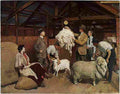 lam Weighing the Fleece Art A4 Photo Print