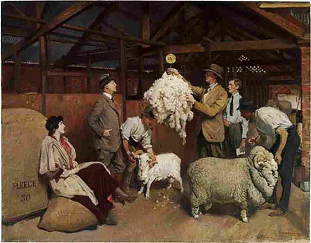 lam Weighing the Fleece Art A4 Photo Print