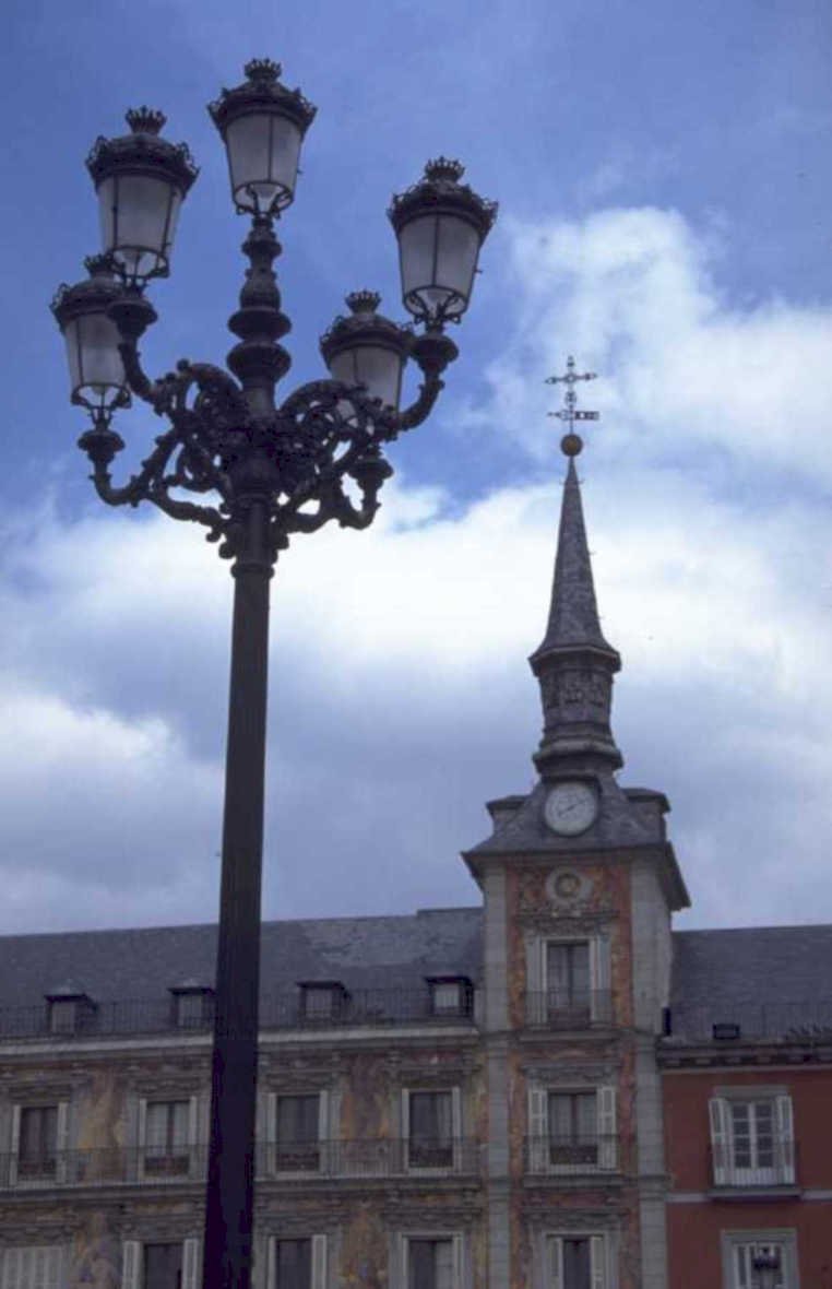 lamp post clock 1980s 1990s A4 Photo Print