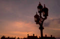 lamppost castle skyline 1980s 1990s A4 Photo Print