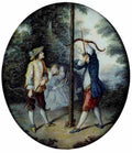 lanc Competition in Archery Ivory Miniature Art A4 Photo Print