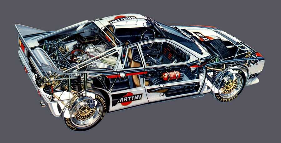 lancia 037 cutaway A4 Photo Print