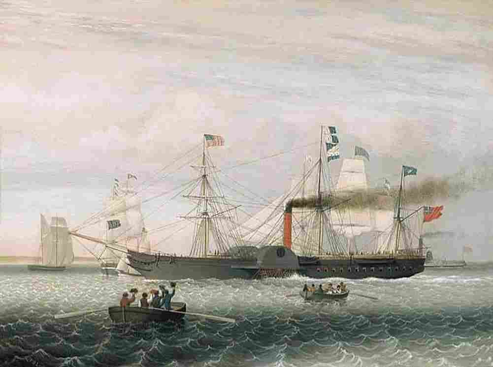 lane Britannia Boston Harbor Art A4 Photo Print