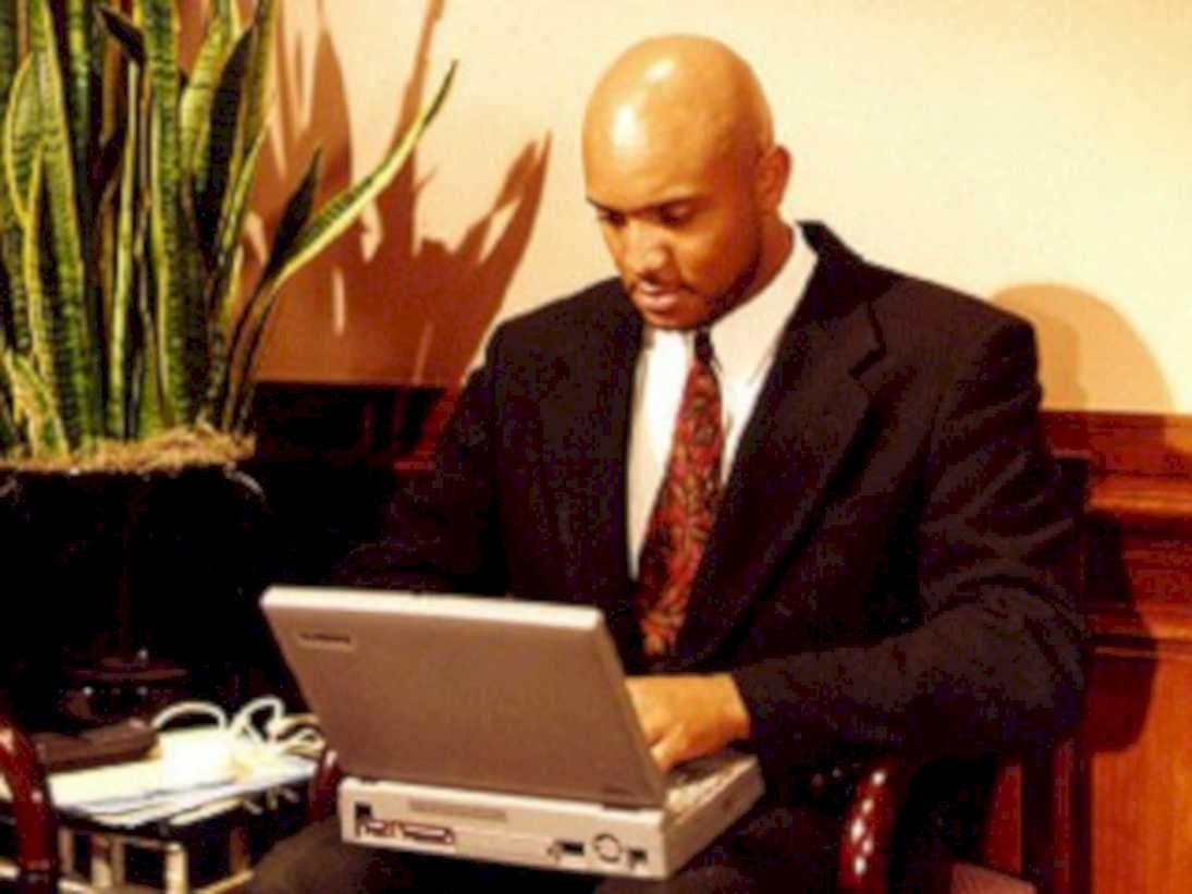 laptop work office1980s 1990s A4 Photo Print