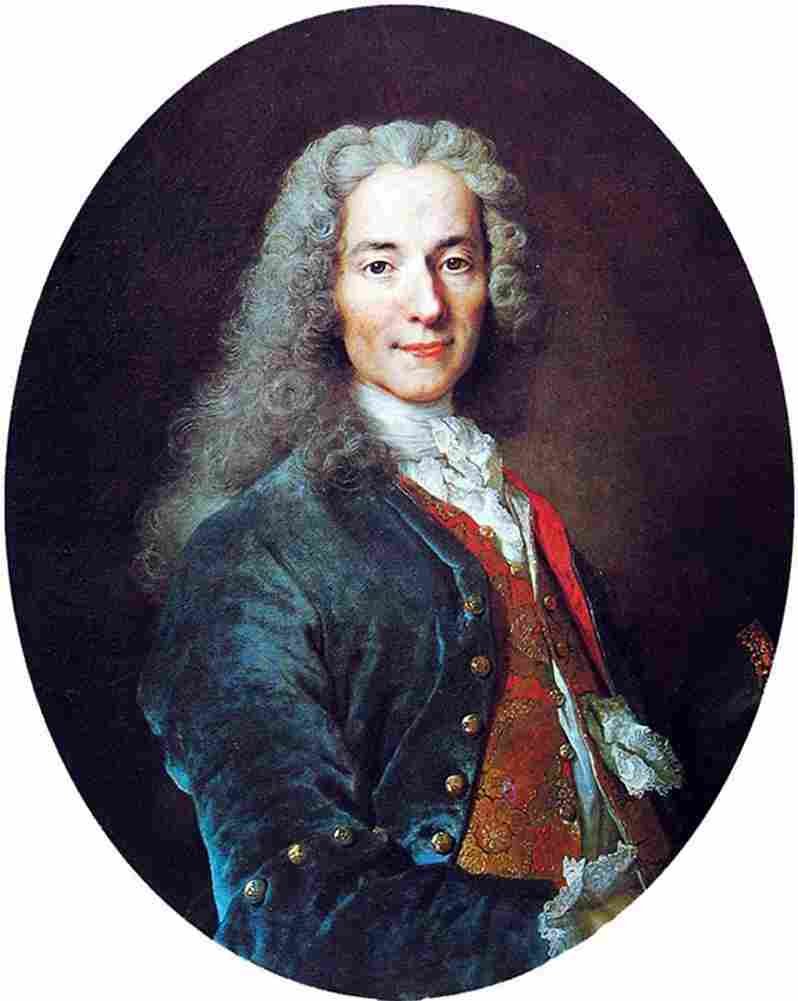 largilliere Portrait of Voltaire Art A4 Photo Print