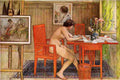 lars Model Writing Postcards Art A4 Photo Print