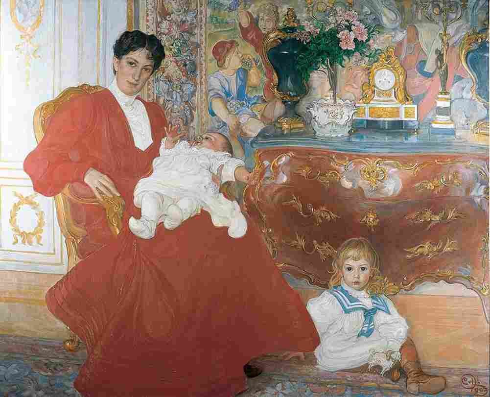 lars Mrs Dora Lamm and Her Two Eldest Sons Art A4 Photo Print