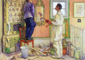 lars My Friends The Carpenter and the Painter Art A4 Photo Print