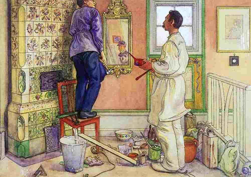 lars My Friends The Carpenter and the Painter Art A4 Photo Print