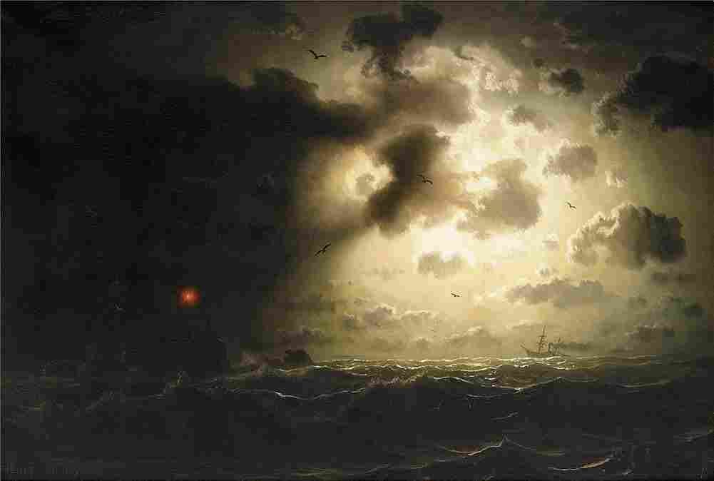 larson marcus night at sea Art A4 Photo Print